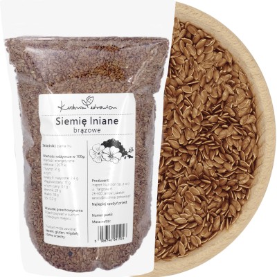 Siemię Lniane Brązowe 1kg...