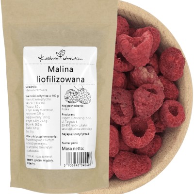 Maliny Liofilizowane Całe...