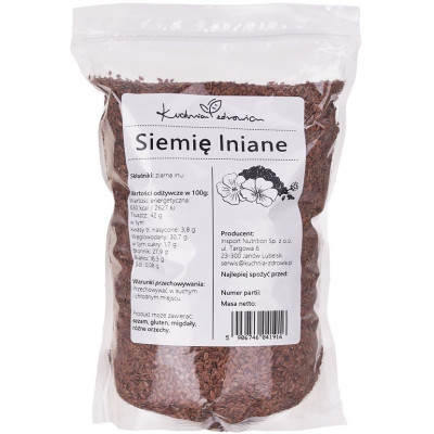 Siemię Lniane Brązowe 500g...