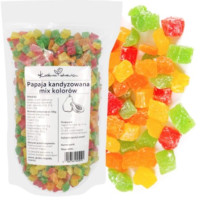 Papaja Kandyzowana MIX Kolorów