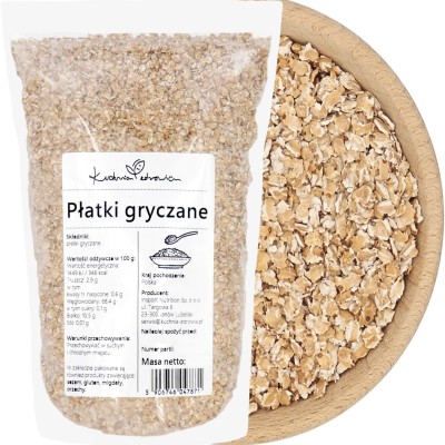 Płatki gryczane jasne 1kg...