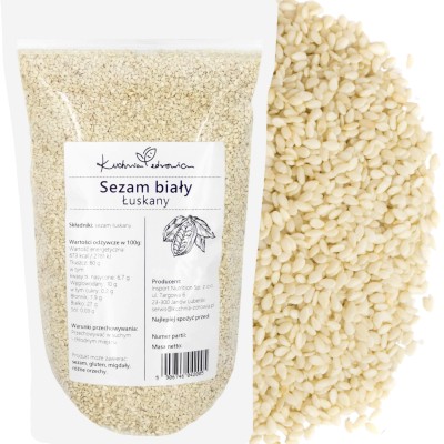 Sezam Łuskany Biały 500g...