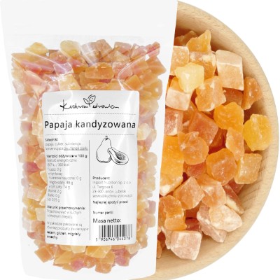 Papaja Kandyzowana w Kostce