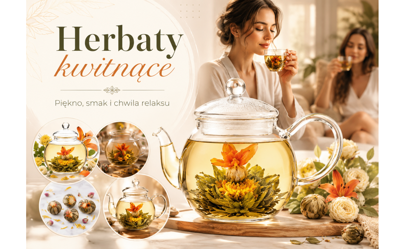 Herbaty kwitnące – wyjątkowy rytuał smaku, aromatu i piękna w filiżance