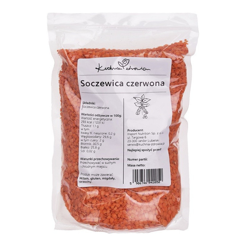 Kuchnia Zdrowia Soczewica czerwona 1Kg