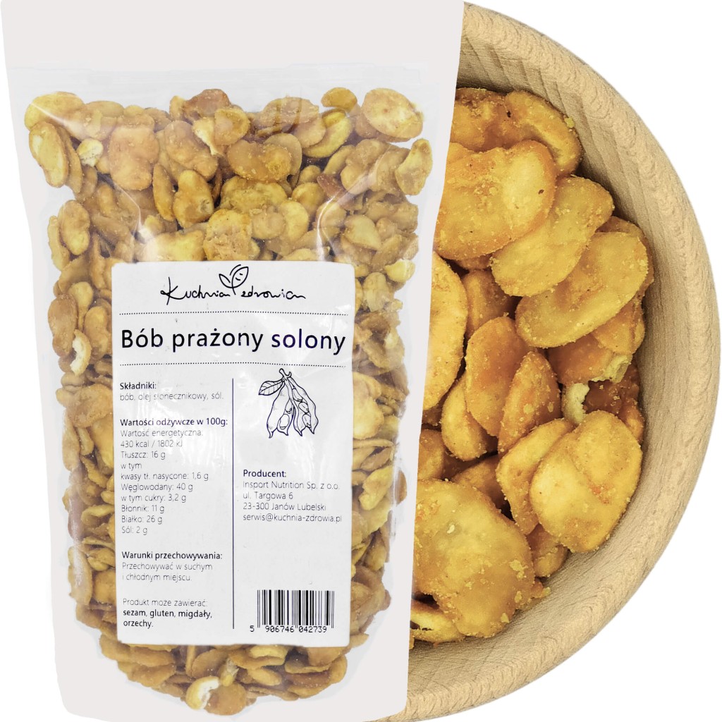 Bób Prażony Solony 500g Kuchnia Zdrowia